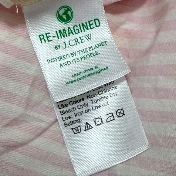 J.Crew Classic-Fit Cotton Poplin Shirt Cocktail Stripe Multicolor Size 12 Button - Picture 11 of 11